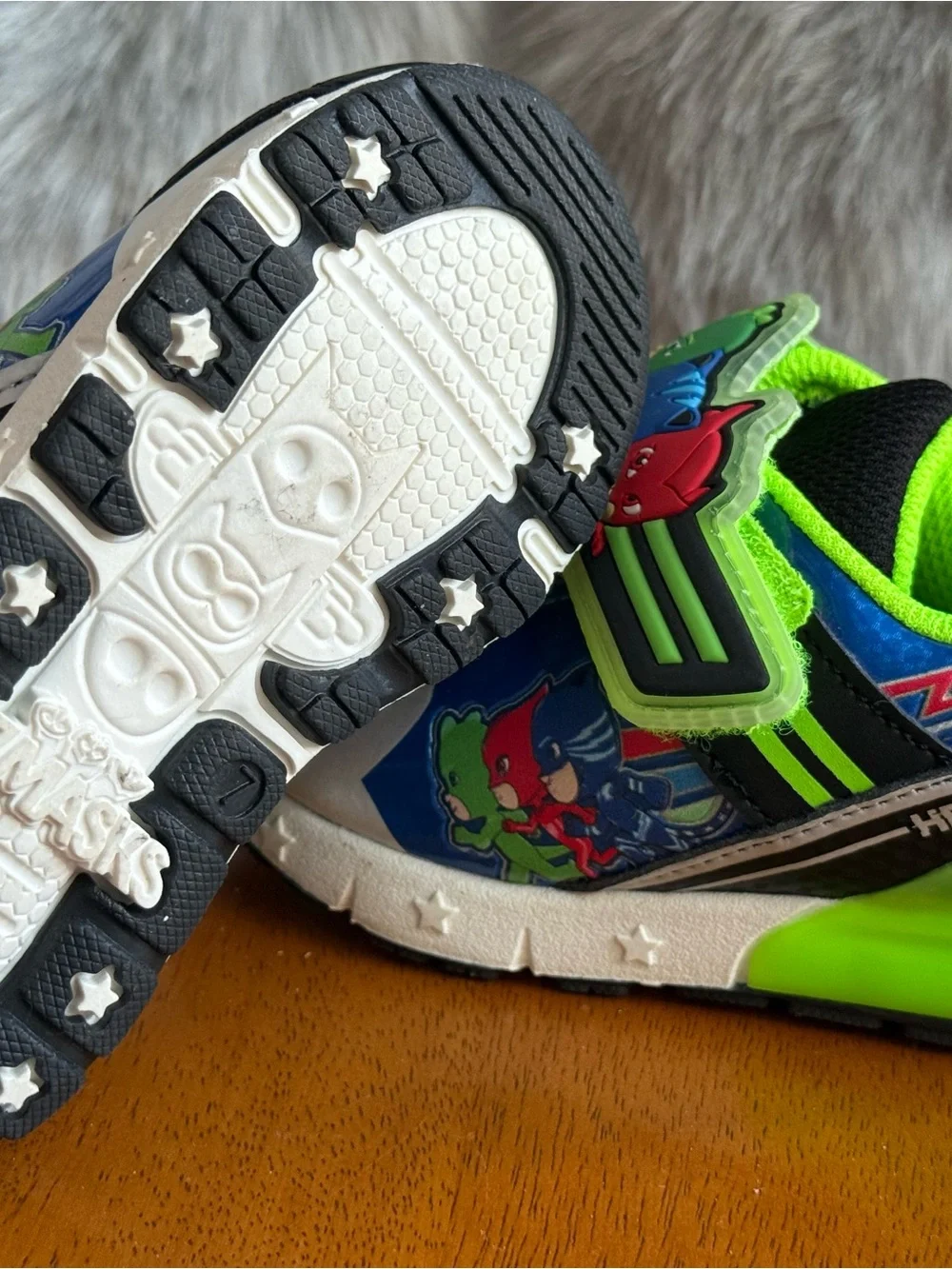 Blue & Neon Green PJ Masks  Light-Up Sneakers - Hook-and-Loop